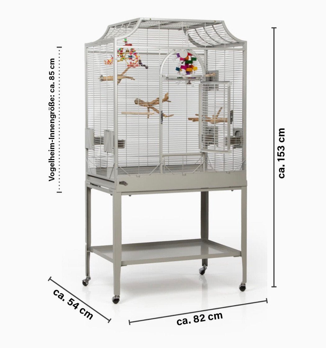 Montana Madeira vogelkooi donker grijs, Ophalen, Zo goed als nieuw, Metaal, Vogelkooi