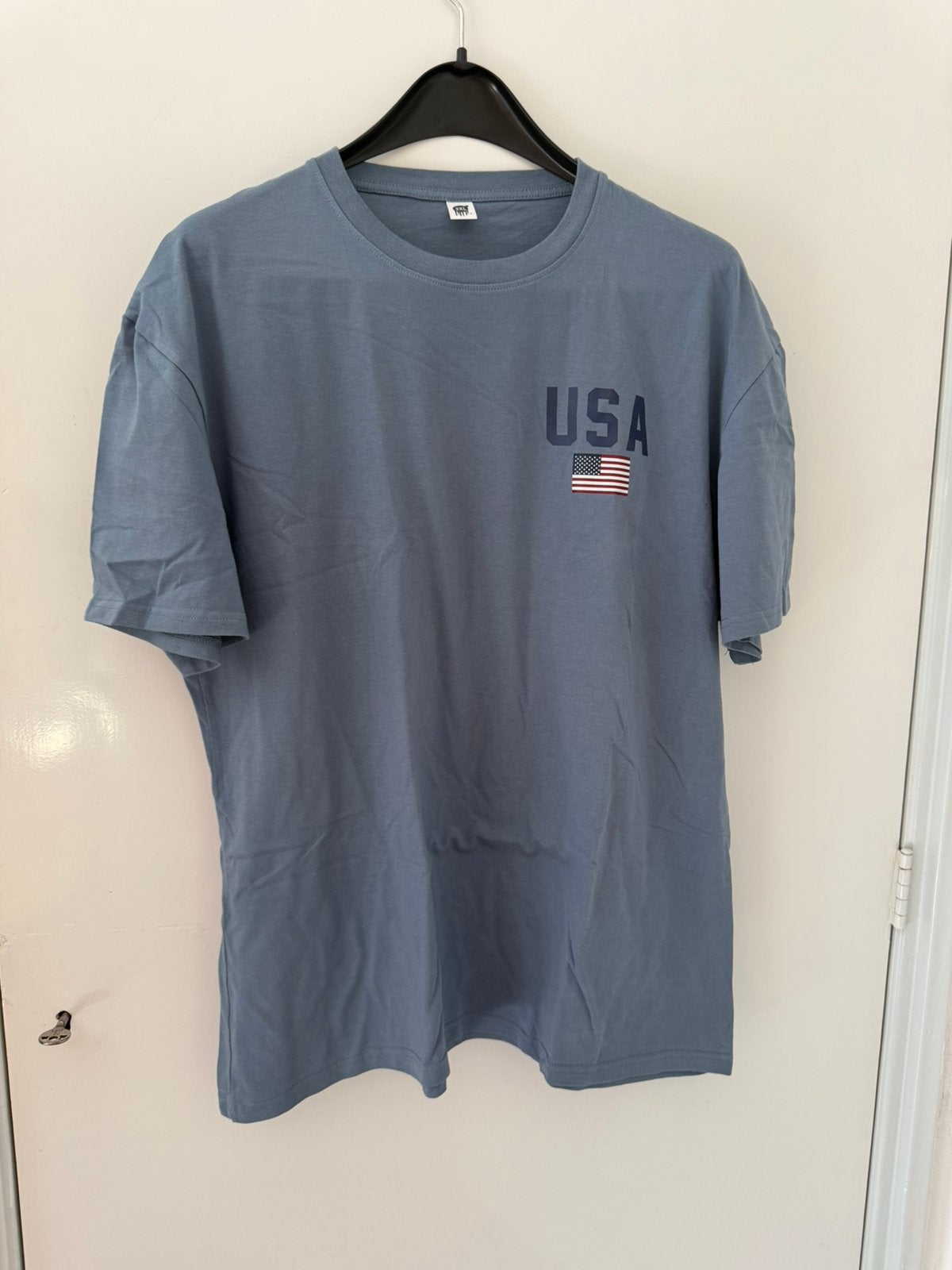 Blauw T-shirt met USA vlag en tekst maat XXXL, Ophalen of Verzenden, Zo goed als nieuw, Blauw, Shirt