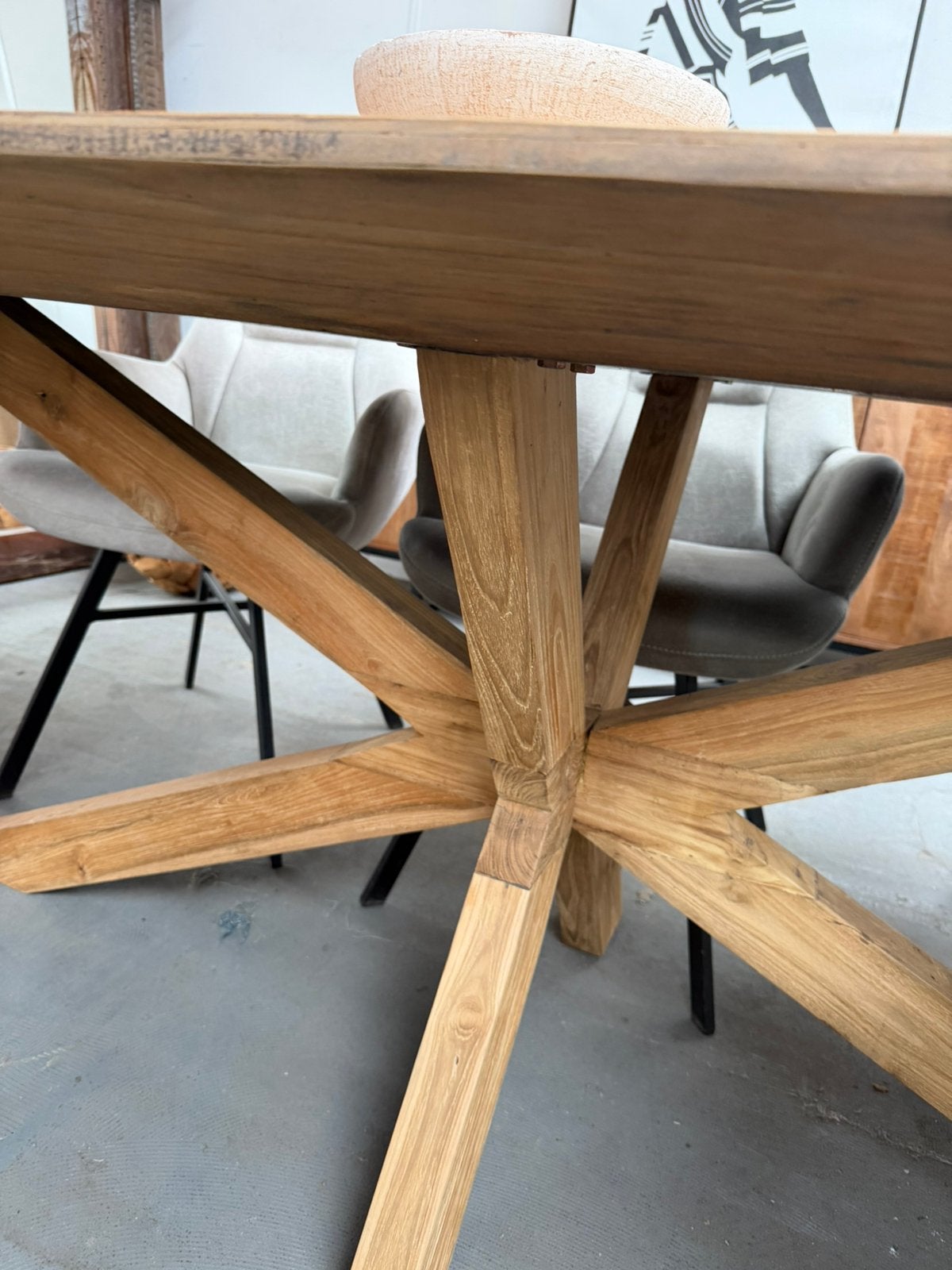 Magazijn leegverkoop eettafel deens ovaal teakhout matrix, Hout, Nieuw, Ophalen of Verzenden, Info@wkhome.nl