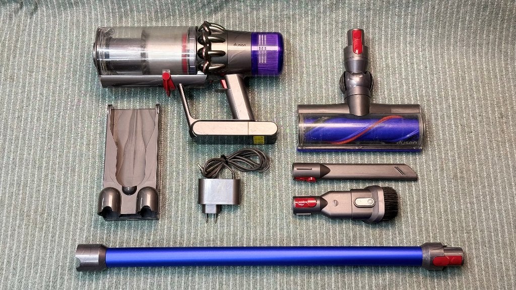 Dyson V11 met Muurbeugel, lader, extras, Gebruikt, Ophalen of Verzenden, Dyson, Reservoir