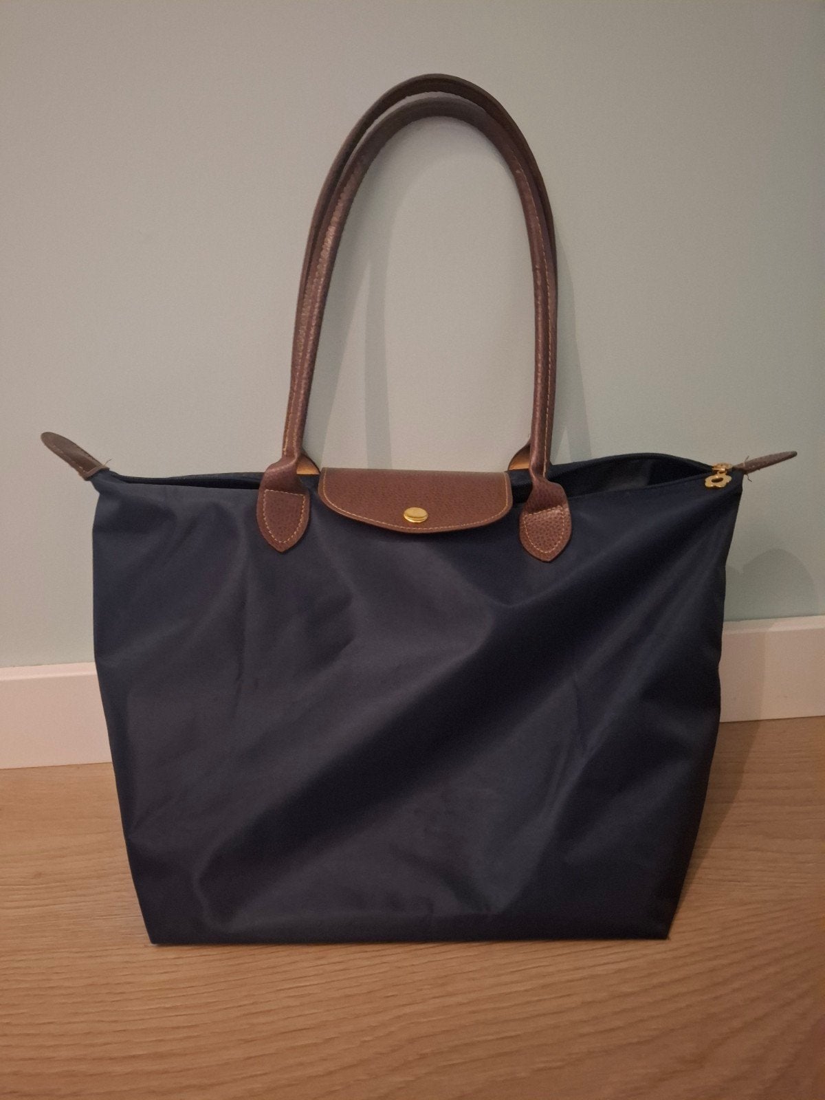 Populaire meiden tas. Donkerblauw - bruin, Ophalen of Verzenden, Blauw