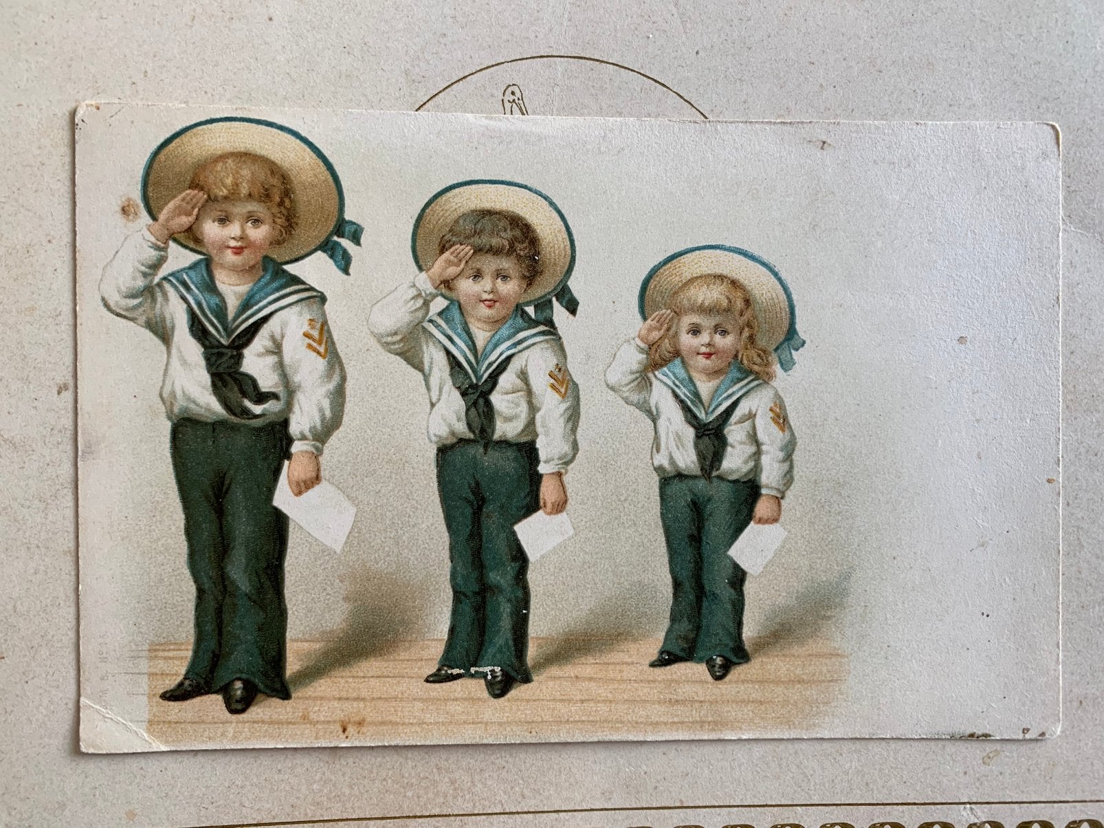 1906 of 1908 Drie matroosjes (SL), Ophalen of Verzenden, Voor 1920, Gelopen, Kinderen