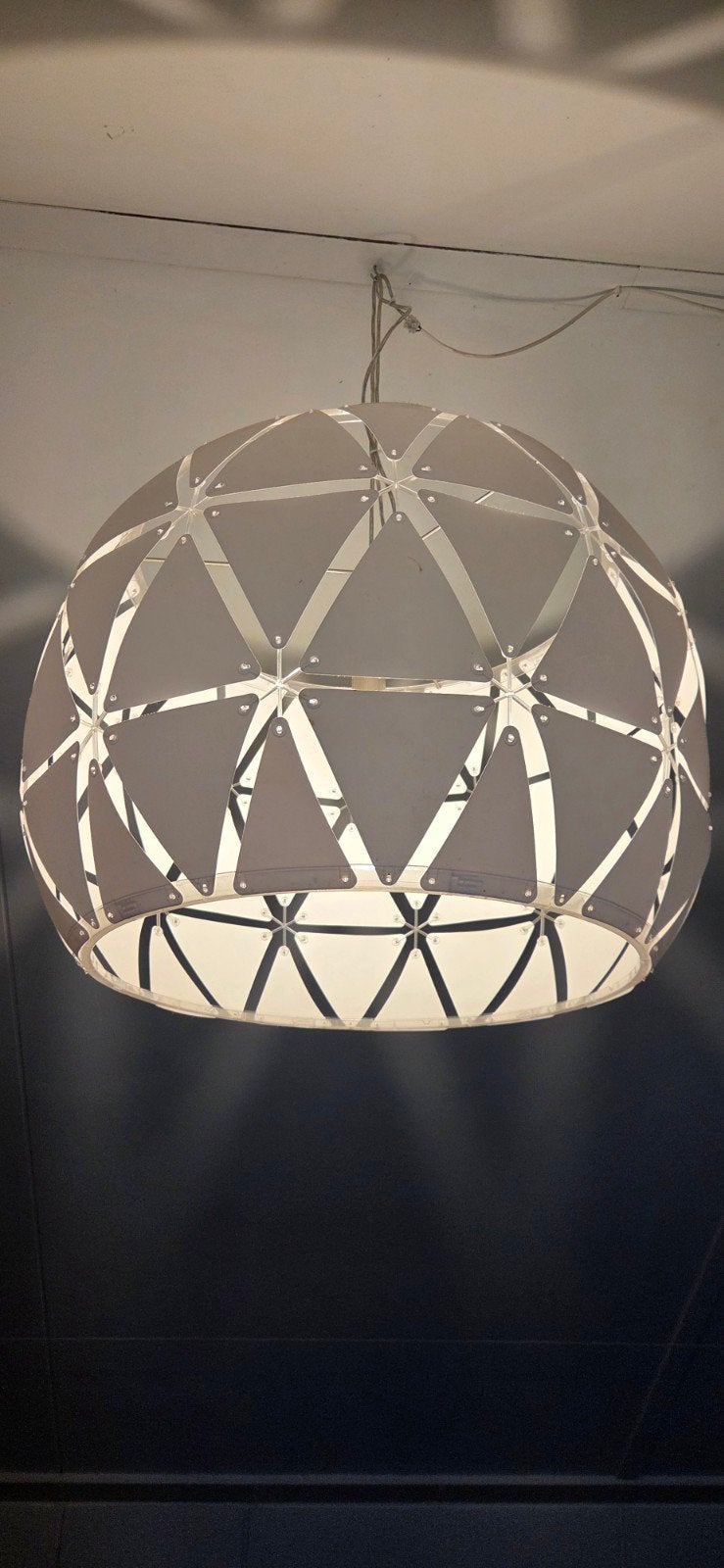 Stijlvolle Philips Hanglamp Sandalwood wit met LED - D80cm, Ophalen of Verzenden, Nieuw, Kunststof, Modern