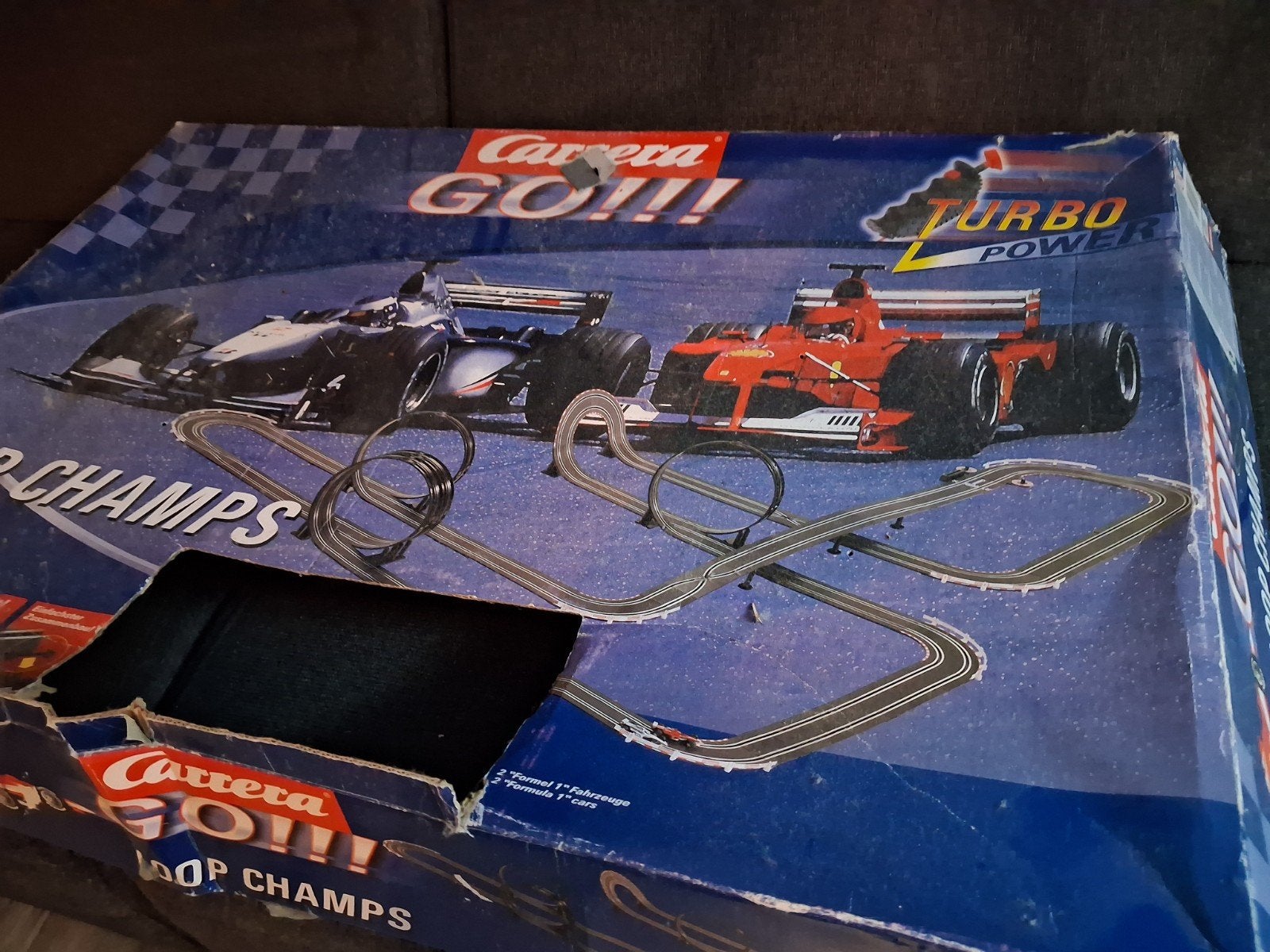 Grote Carrera racebaan 14.7 meter lang inclusief auto's, Carrera, Ophalen of Verzenden, Met looping, Elektrisch