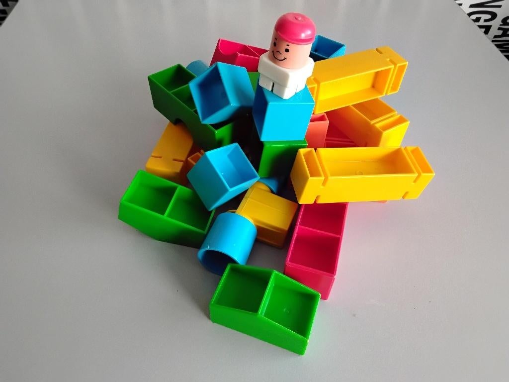 Partij Fisher Price: Mini Van, Vormen-emmer en Bouwstenen, Ophalen of Verzenden, Zo goed als nieuw, Overige merken