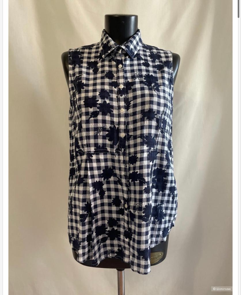 Nieuwe Tommy Hilfiger Blouse Maat 8 Blauw Wit, Verzenden, Nieuw, Maat 36 (S), Blauw