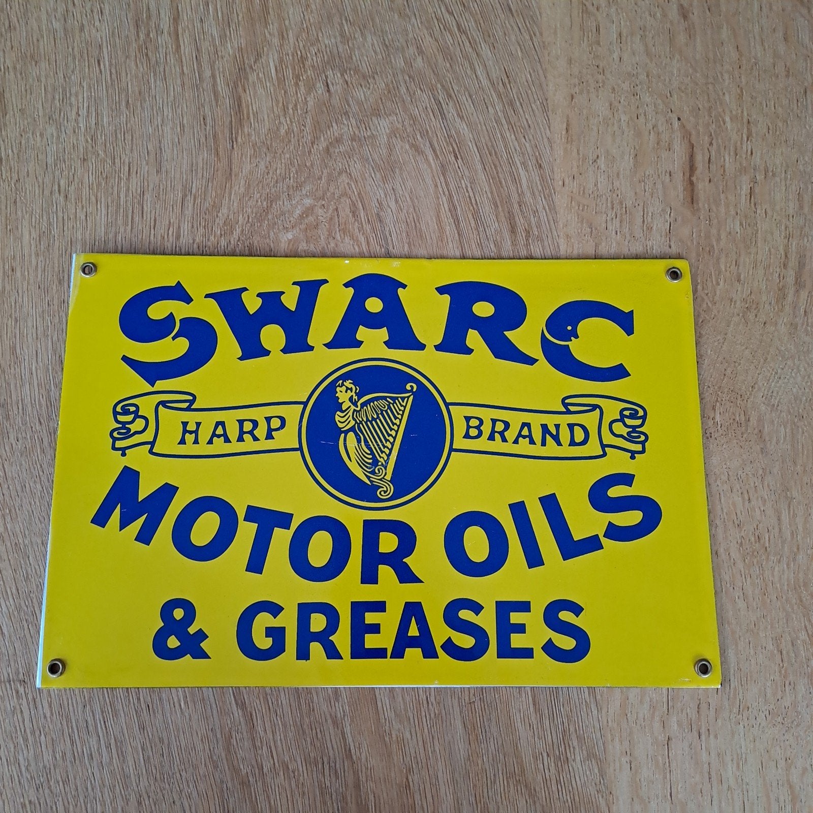 swarc motoroils 30x20cm emaille reclamebord, Verzamelen, Merken en Reclamevoorwerpen, Ophalen of Verzenden, Zo goed als nieuw