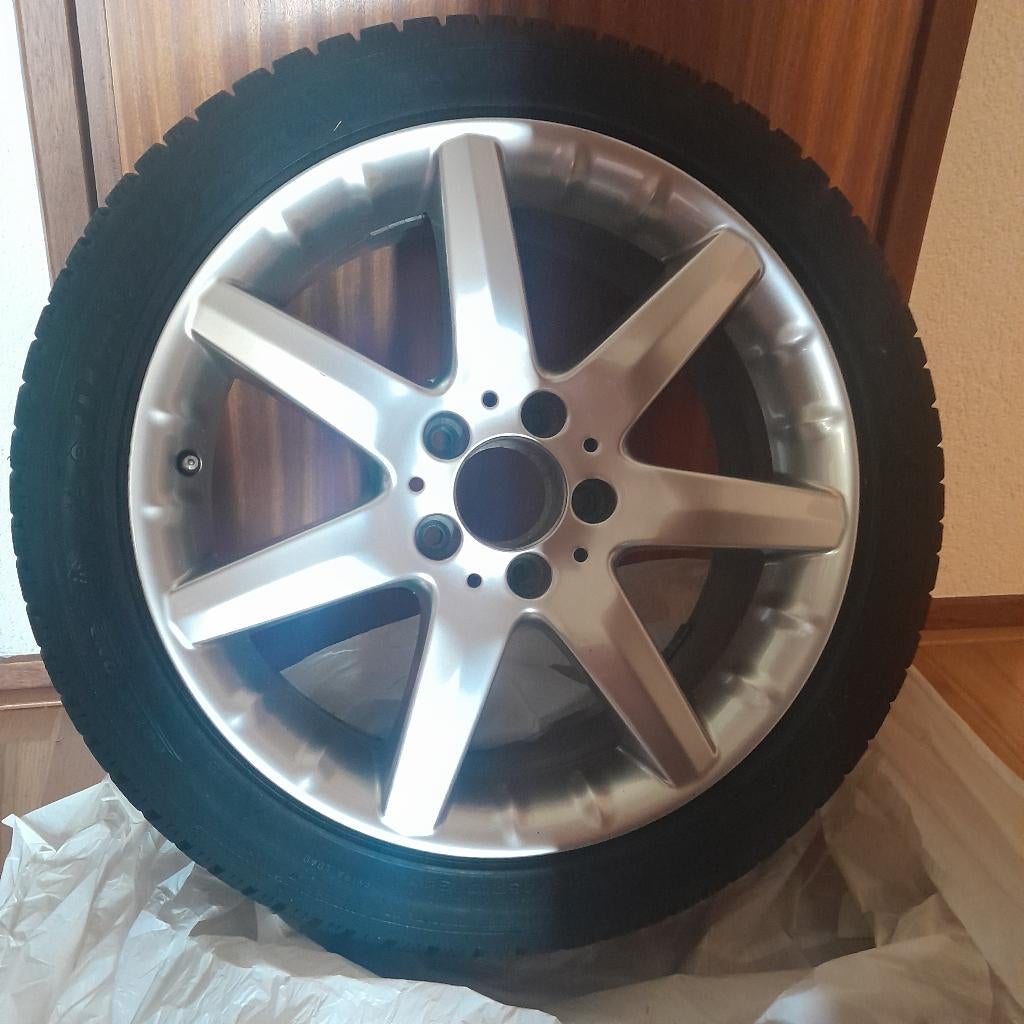 4 Mercedes SLK Winterbanden met velgen en reserve band., Auto-onderdelen, Banden en Velgen, Ophalen, Gebruikt, Winterbanden, Banden en Velgen