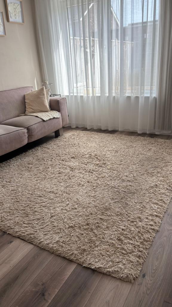 Groot Brinker vloerkleed, beige/zandkleur., Huis en Inrichting, Ophalen, Beige, 200 cm of meer, Zo goed als nieuw