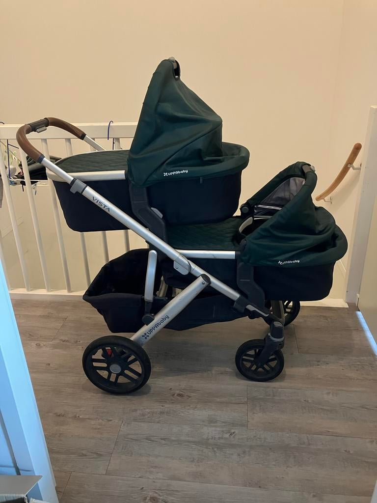UppaBaby Vista (v1) Duowagen met Reiswieg en Zitje, Kinderen en Baby's, Kinderwagens en Combinaties, Gebruikt, Duowagen, Combiwagen