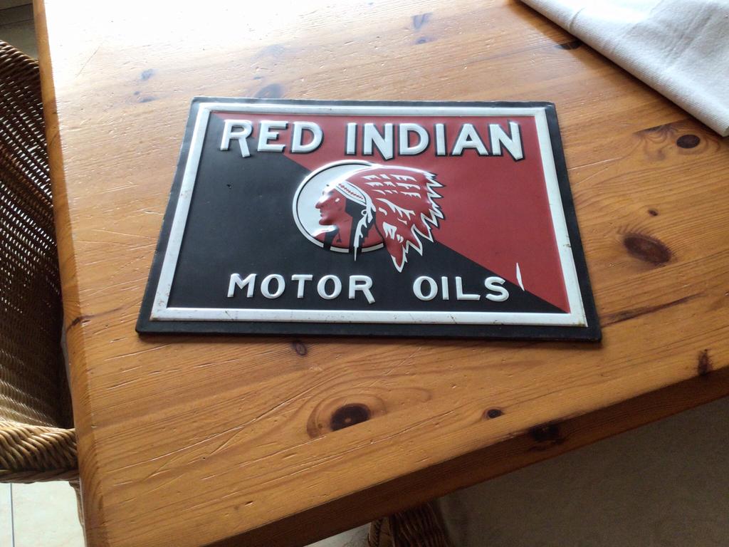 RED INDIAN reclame bordje, Ophalen of Verzenden, Reclamebord