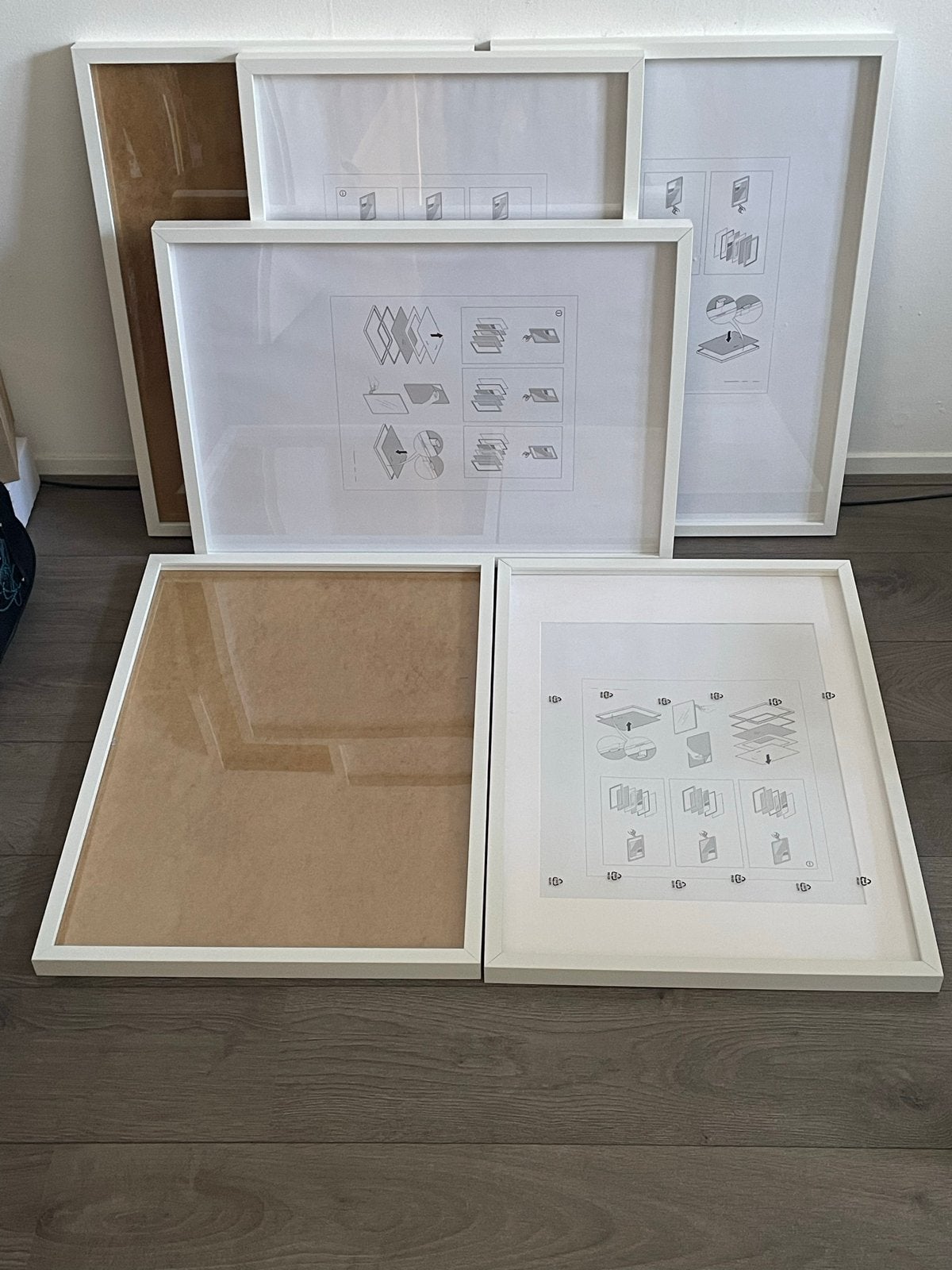 6x IKEA Rödalm Lijst 50x70cm - Zo goed als nieuw, Ophalen, Wit, 50 cm, Hangend