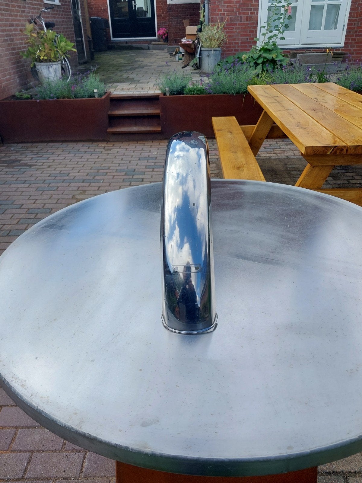 tk kreidler voorspatbord origineel zonder gaatjes gele plaat, Fietsen en Brommers, Ophalen of Verzenden, Frame
