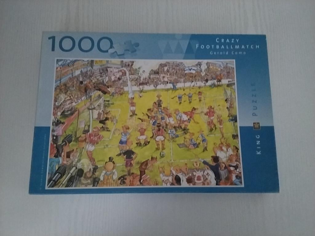 Puzzel crazy Football Match, Ophalen of Verzenden, 500 t/m 1500 stukjes, Gebruikt, Legpuzzel