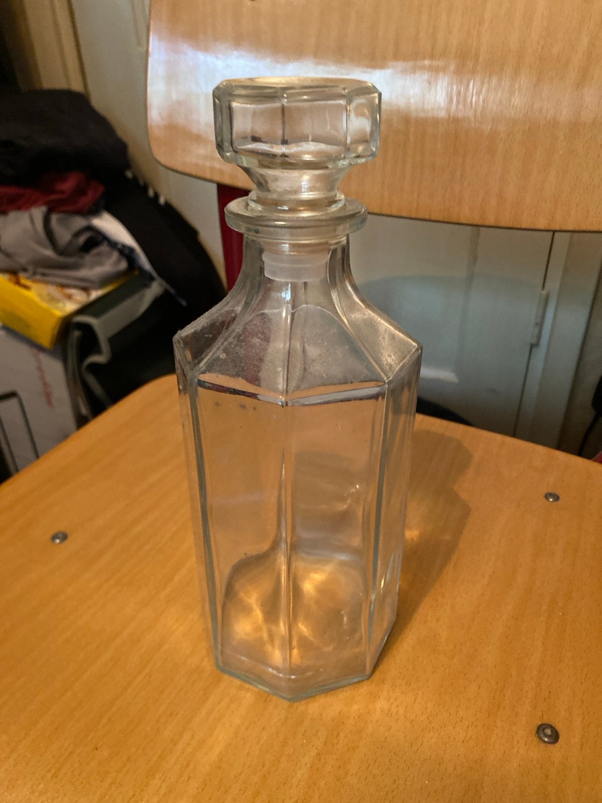 Vintage Glazen Drankkaraf met Stop, Ophalen of Verzenden