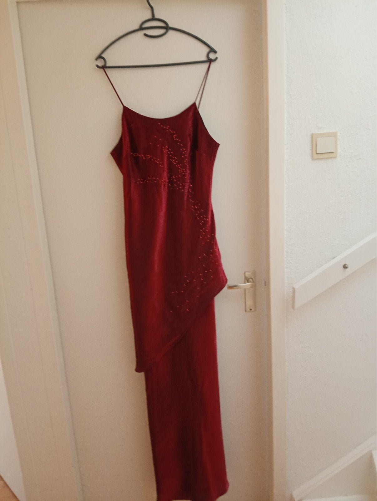 Grace U.S.A. Rode Avondjurk met Stola en Strass, Kleding | Dames, Jurken, Maat 38/40 (M), Verzenden, Grace U.S.A., Zo goed als nieuw