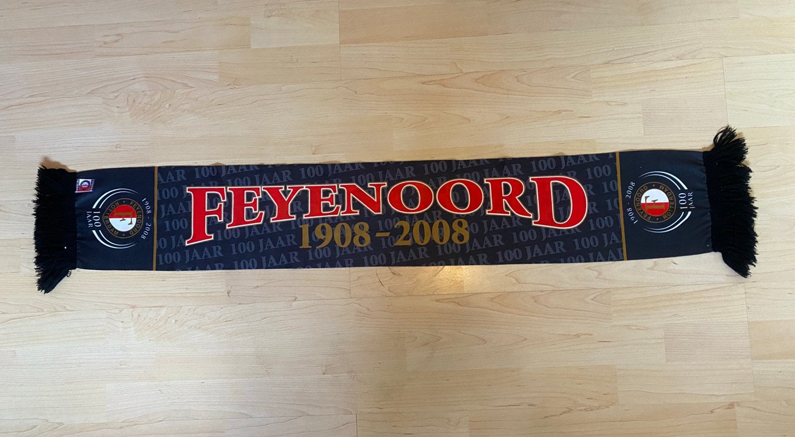 Officiele Feyenoord Jubileumsjaal 1908 - 2008 - 100 jaar, Ophalen of Verzenden, Zo goed als nieuw, Feyenoord, Vaantje of Sjaal
