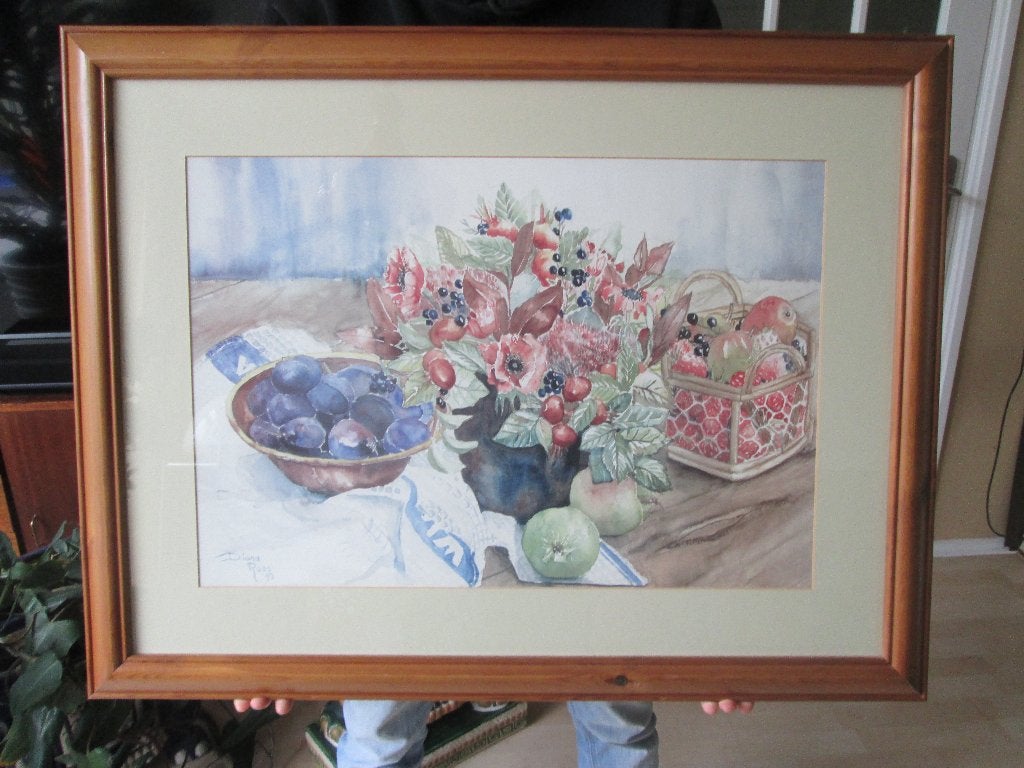 Schilderij / Stilleven / 90 x 70, Huis en Inrichting, Ophalen, Zo goed als nieuw, 50 tot 75 cm, Schilderij