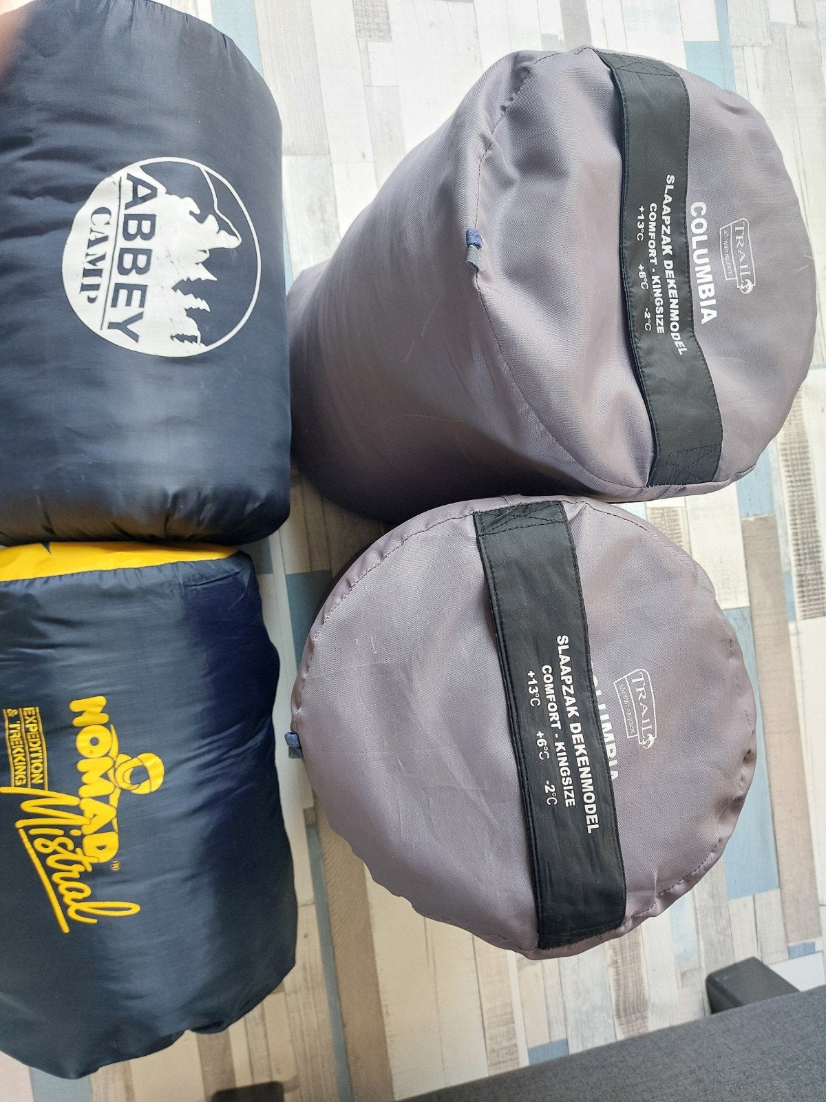Diverse slaapzak: Trail Columbia, Nomad Mistral, Abbey Cam, Ophalen, Gebruikt