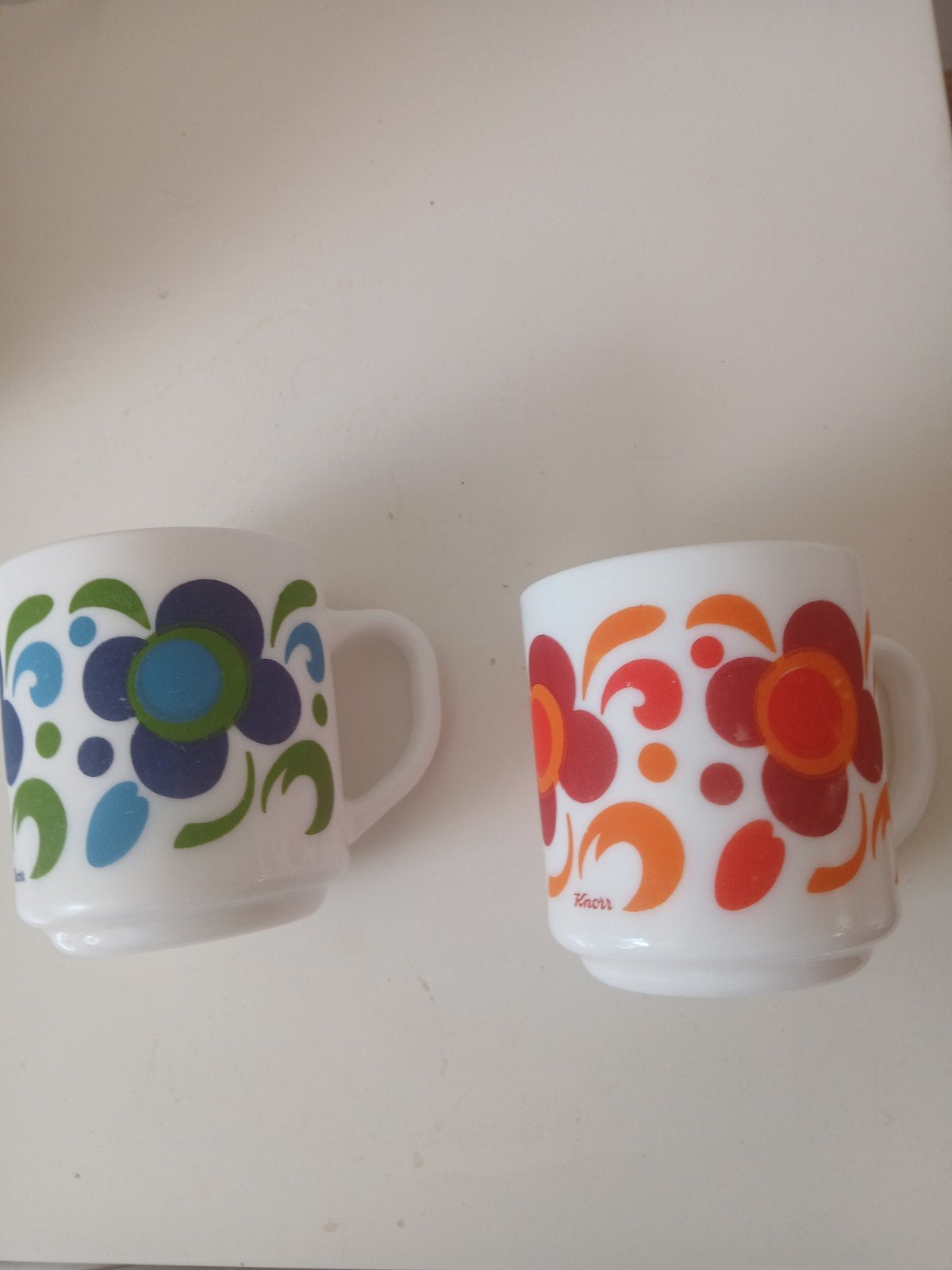 2 x Arcopal Knorr bekers vintage, Antiek en Kunst, Ophalen of Verzenden