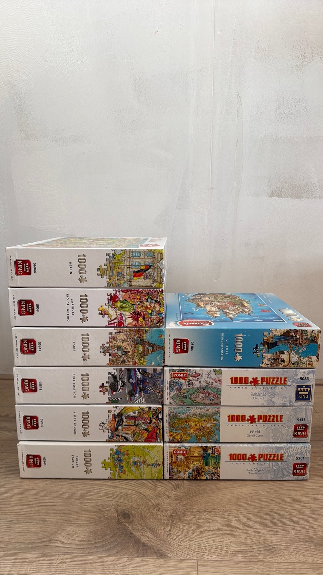 King Comic Collection 1000 stukjes puzzels (10 stuks), Ophalen, 500 t/m 1500 stukjes, Zo goed als nieuw, Legpuzzel