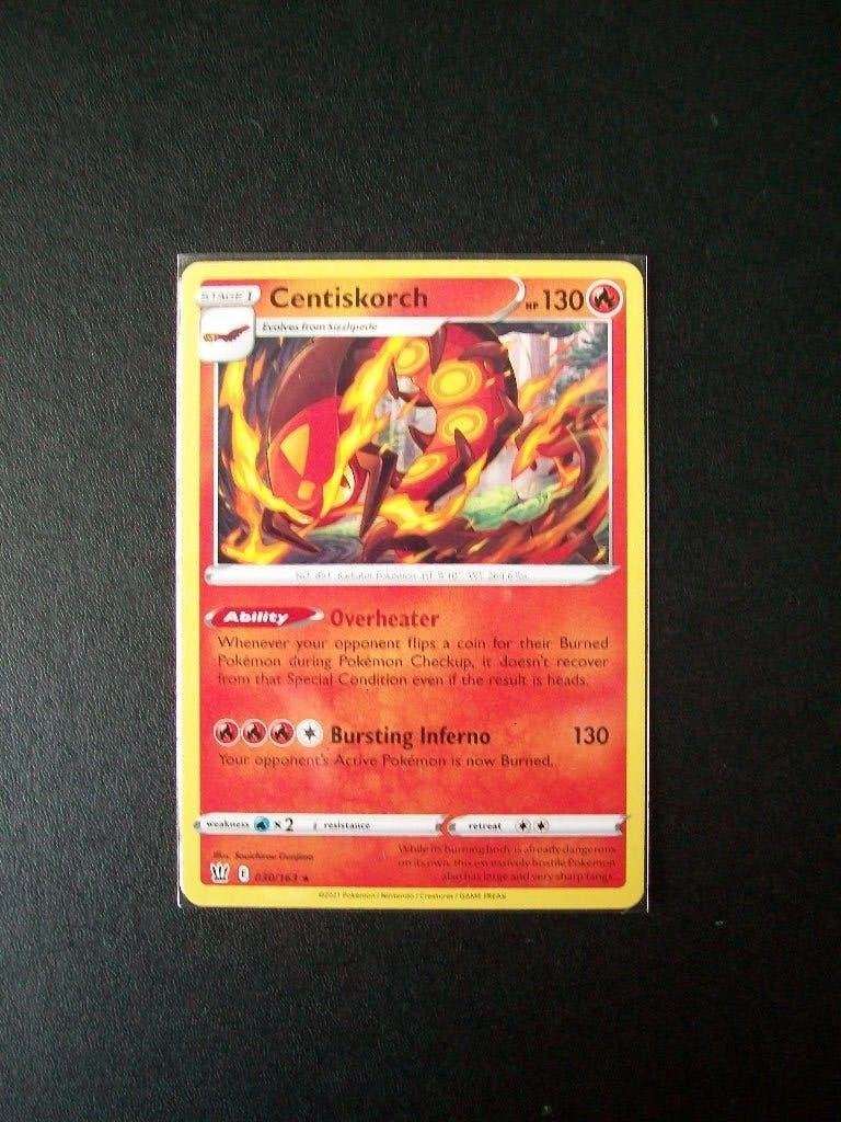 3087. Nieuwe Pokemon kaart CENTISKORCH HP 130 (030/163), Verzenden, Nieuw, Losse kaart