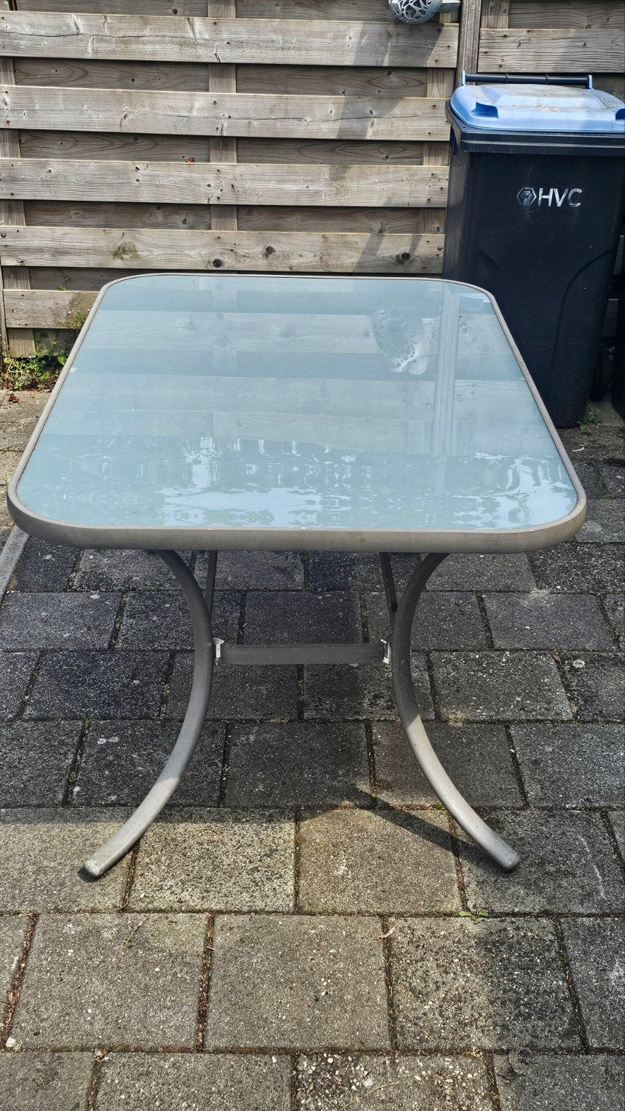 Tuintafel met glazenblad, Ophalen, Rechthoekig