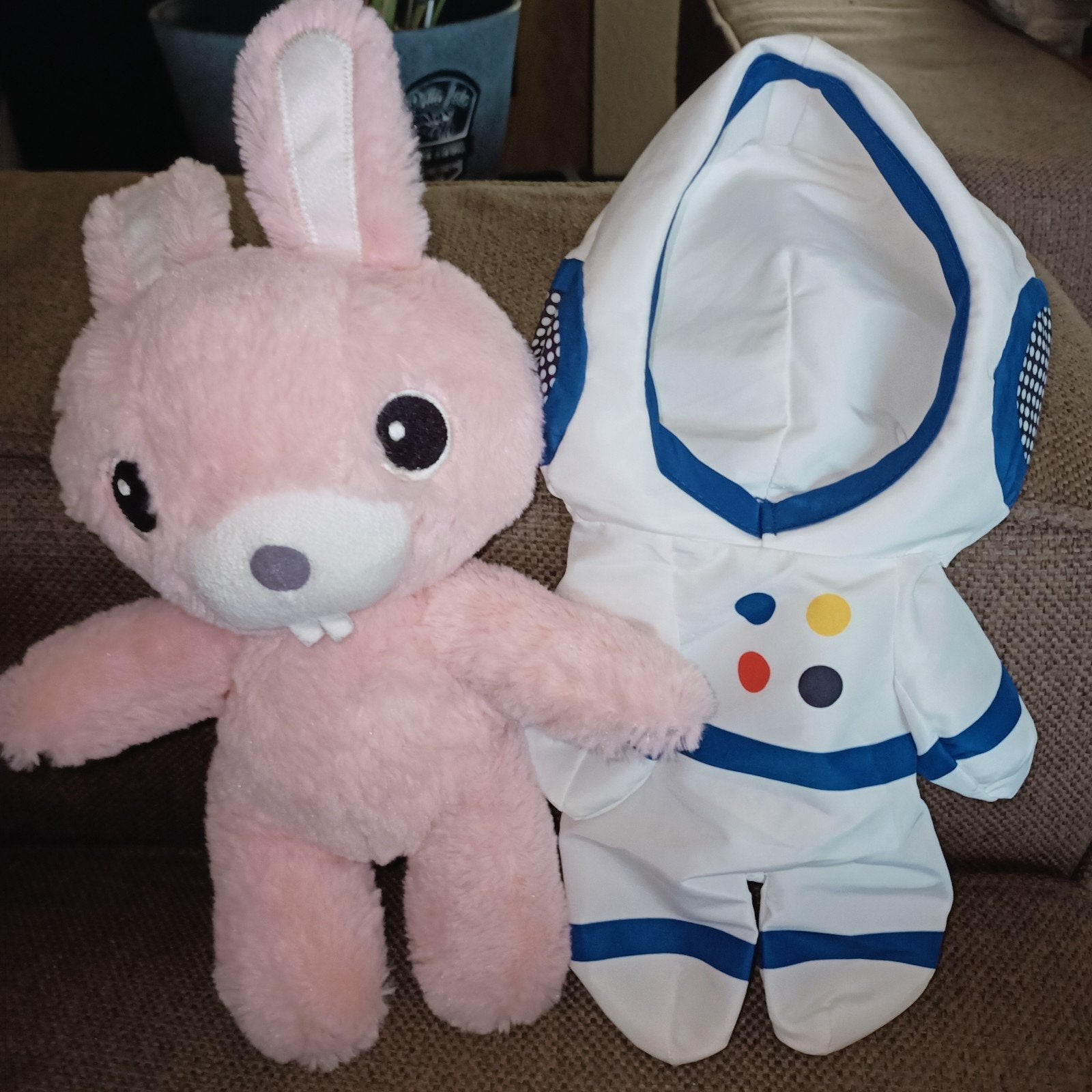Ikea aftonsparv, roze konijn in astronautenpak, pink bunny, IKEA, Konijn, Ophalen of Verzenden, Zo goed als nieuw