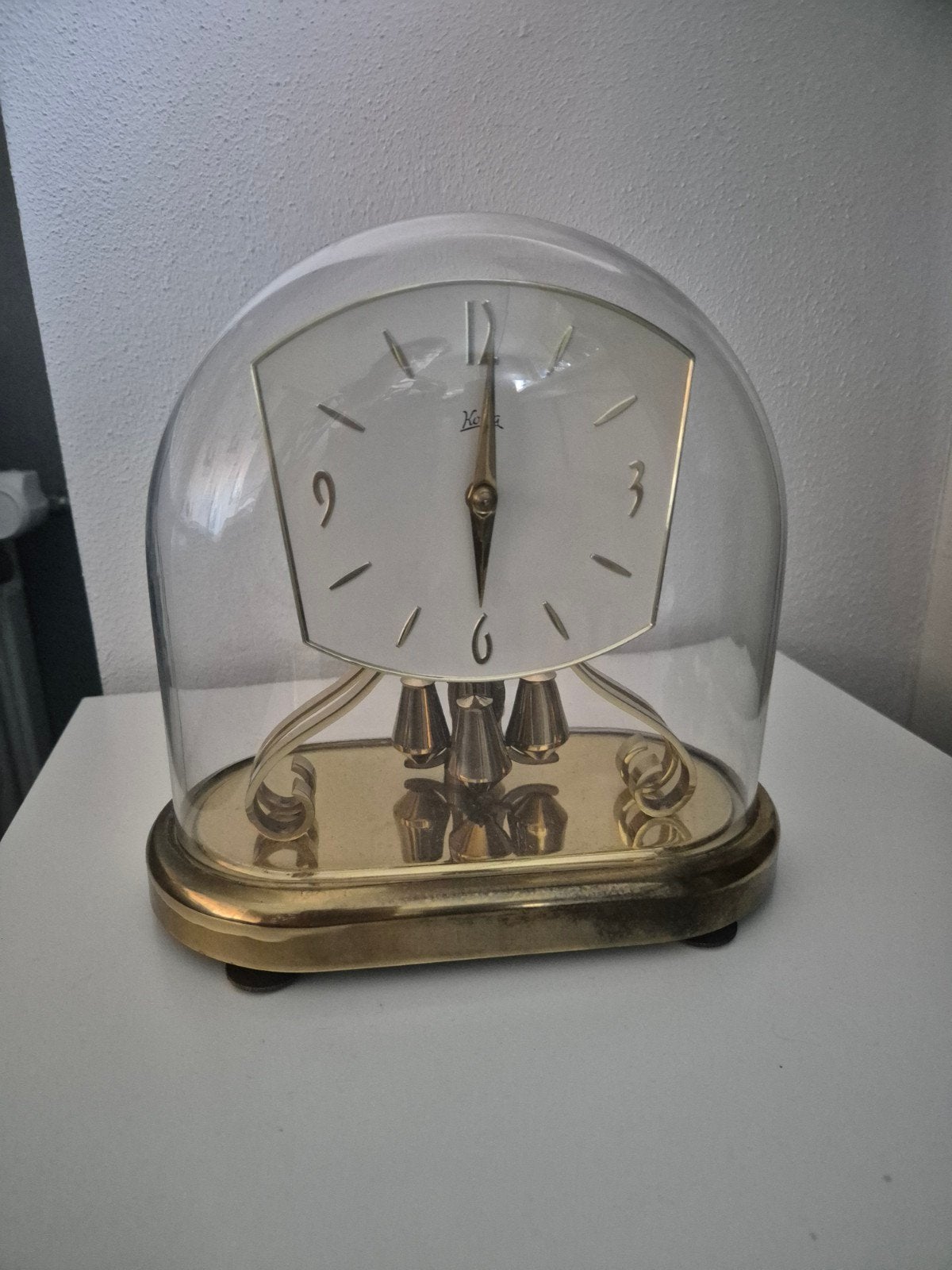 KomaTafelklok met Glazen Stolp - Vintage, Antiek en Kunst, Ophalen