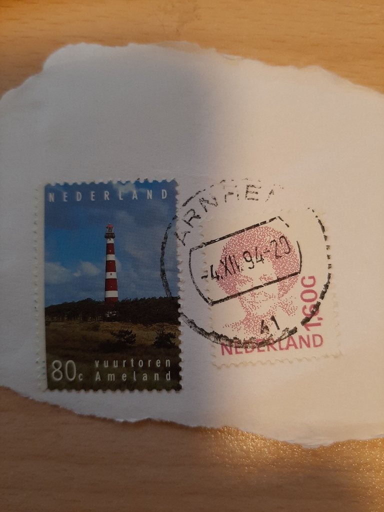 Vuurtoren Ameland, Verzenden, Gestempeld