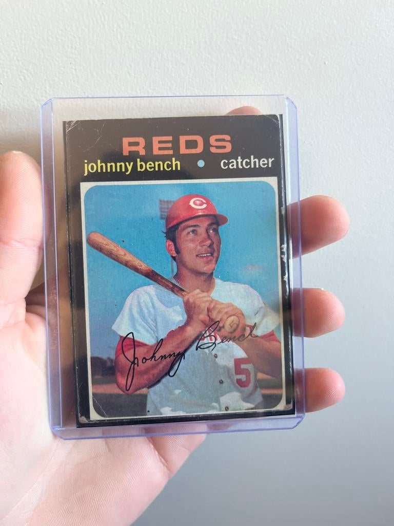 Johnny Bench Honkbal Spelerskaart Reds Catcher, Ophalen of Verzenden, Gebruikt, Overige sporten, Spelerskaart