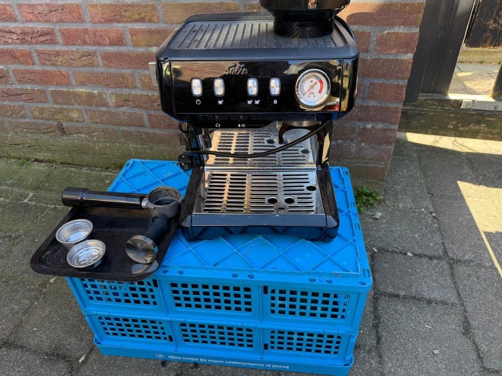 Solis Grind & Infuse Compact 1018 – met bonenmaler, Gebruikt, Espresso apparaat, Koffiebonen, Ophalen