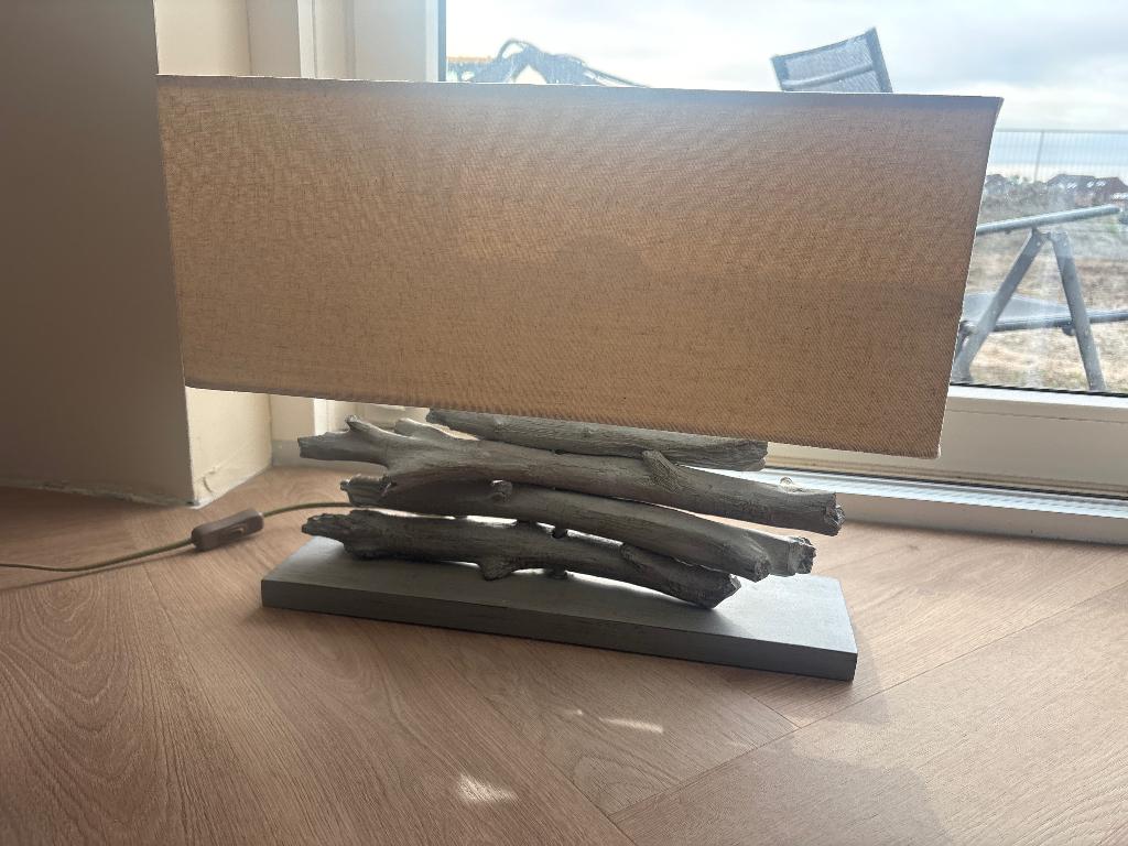 Tafellamp, Ophalen, Gebruikt, Hout, Minder dan 50 cm