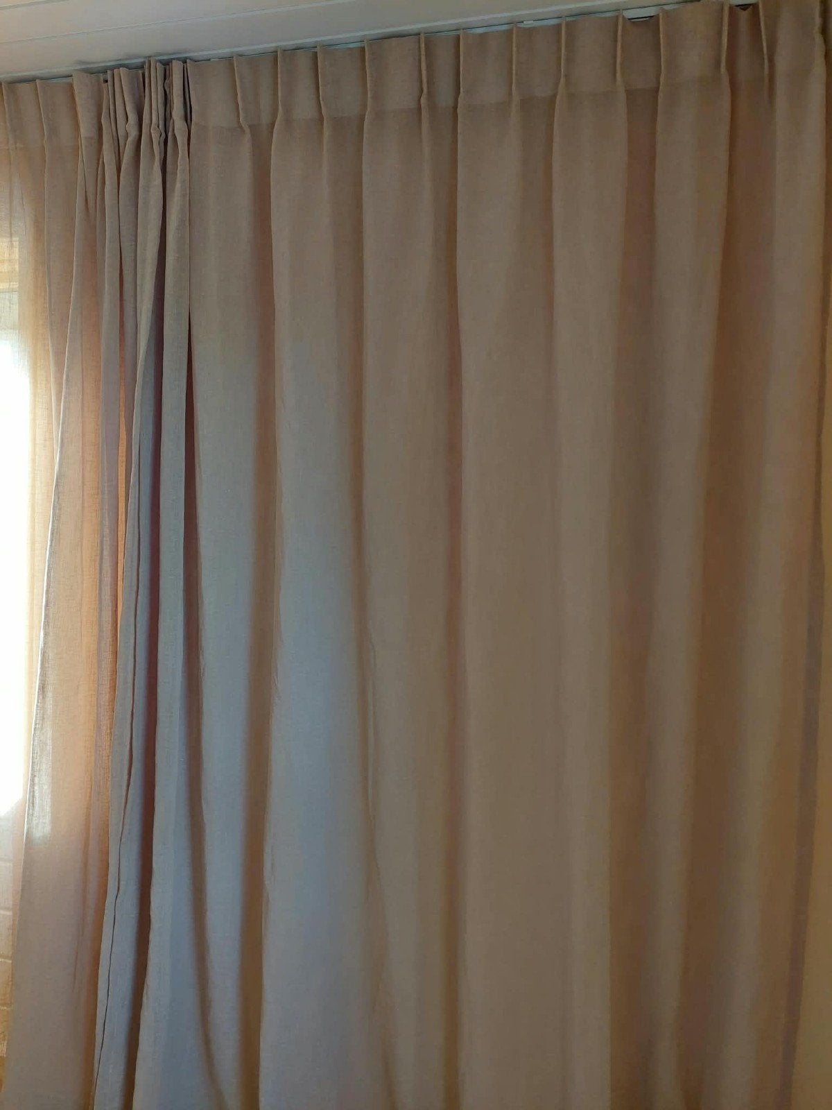 inbetween gordijnen zandkleur/beige, 320 cm, Loodveter, Beige, Zo goed als nieuw