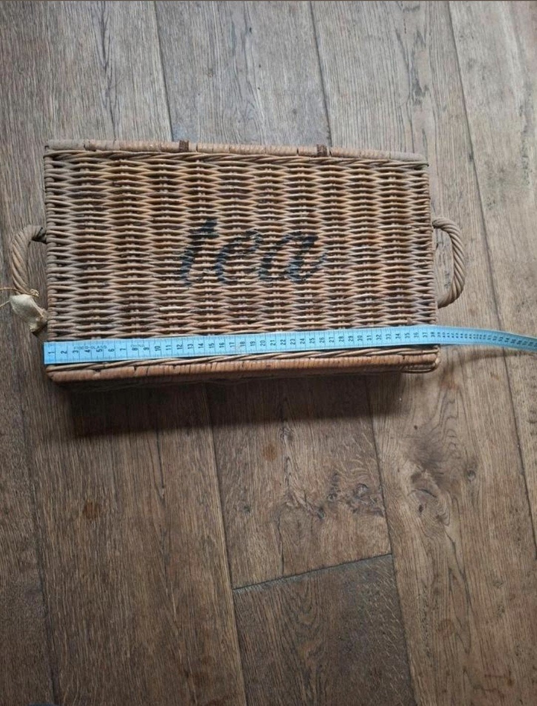 Theedoos ratan riviera maison, Huis en Inrichting, Woonaccessoires | Schalen en Manden, Mand, Ophalen of Verzenden, Zo goed als nieuw