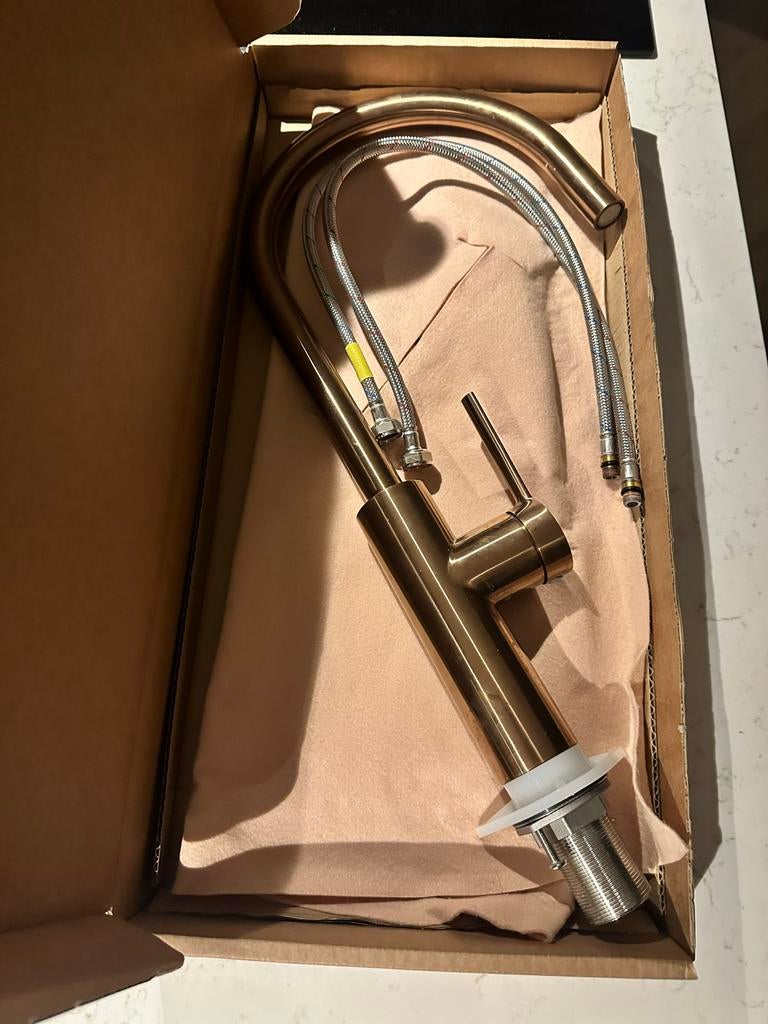 Nieuwe goud/koperkleur keukenkraan - Modern design, Ophalen, Nieuw