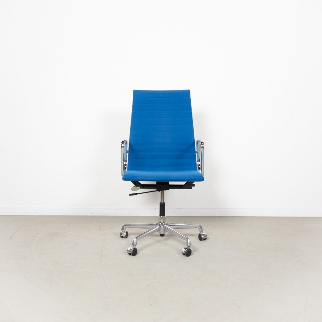 Vitra EA 119 Bureaustoel Blauw Hopsak - Chroom, Niet ingevuld, Gebruikt, Niet ingevuld, Niet ingevuld