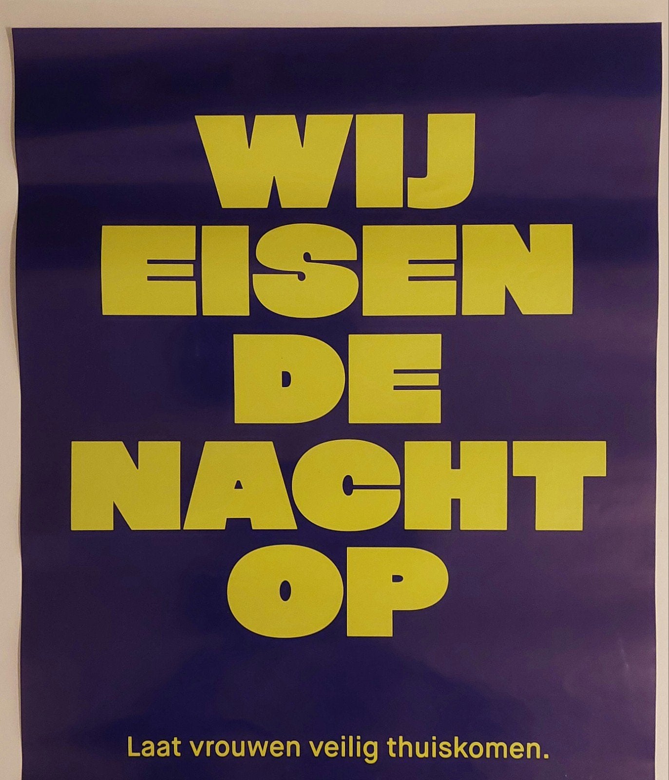 poster "Wij Eisen De Nacht Op" - Vrouwenrechten, Verzamelen, Posters, Ophalen, A1 t/m A3, Overige onderwerpen, Rechthoekig Staand