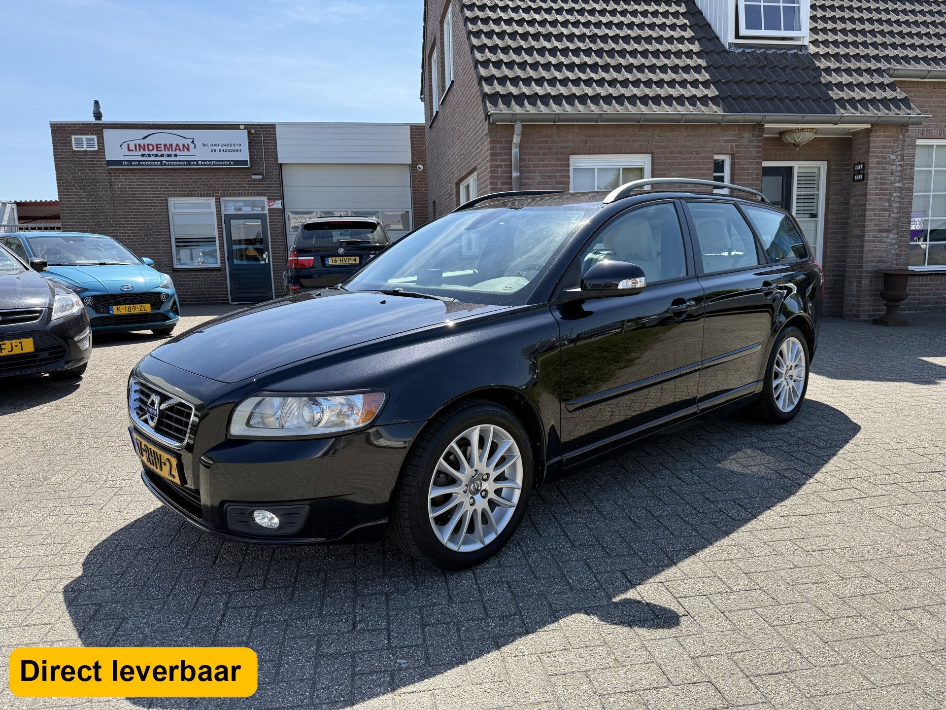 Volvo V50 2.0 Pro Edition Navigatie Leder Cruisecontr Org. N, Gebruikt, Beige, 4 cilinders, Zwart