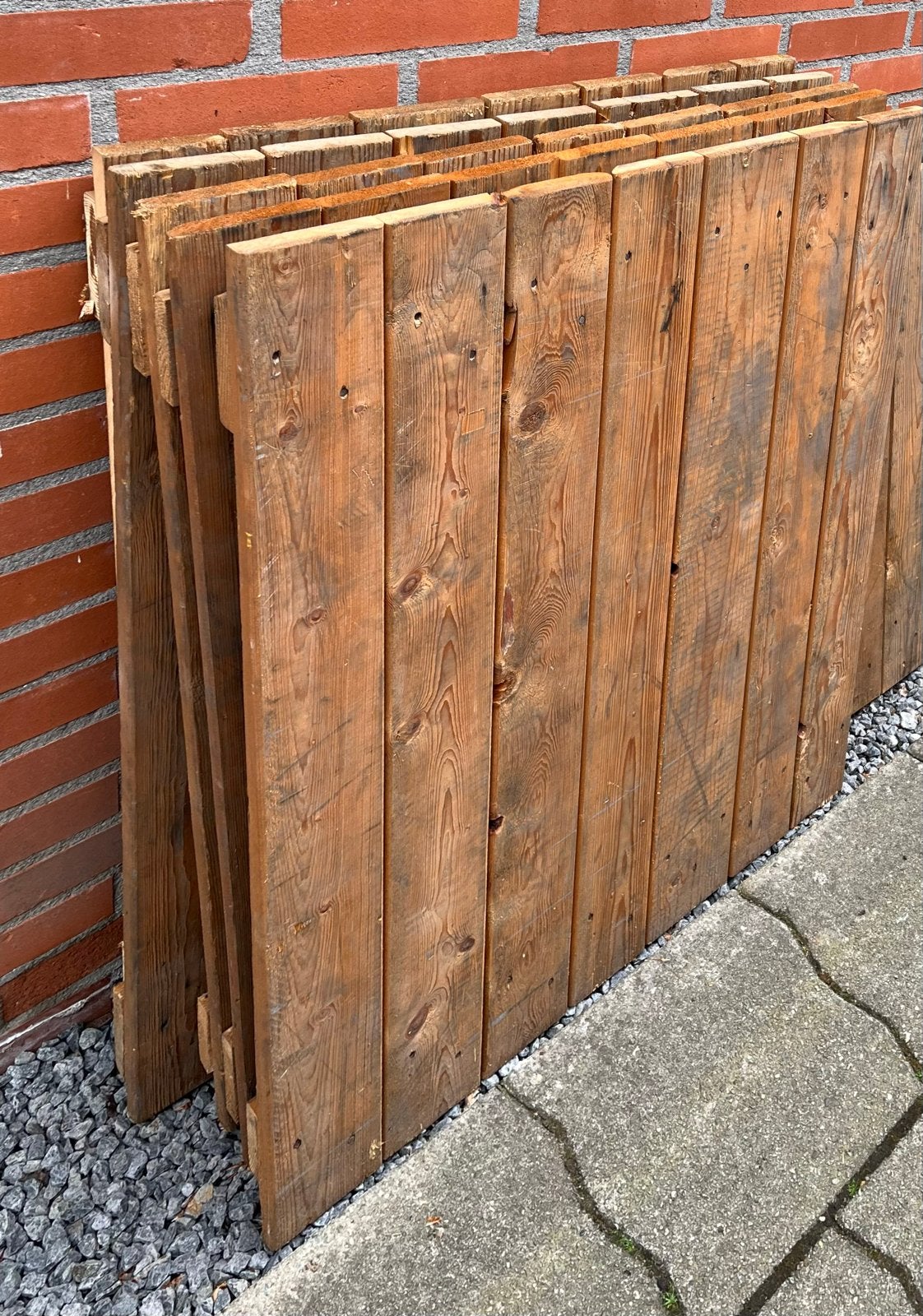 5 houten panelen 70 x 90 en twee 80 x 75 cm, Doe-het-zelf en Verbouw, Hout en Planken, Ophalen, Gebruikt, Minder dan 25 mm, Plank
