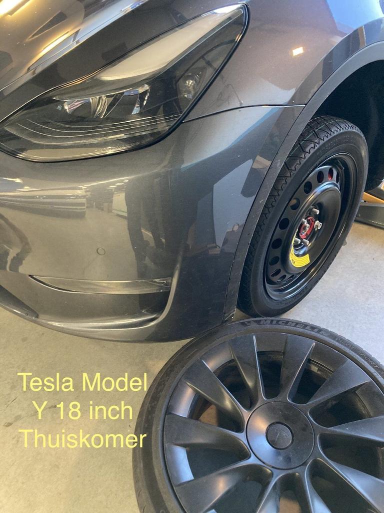Reservewiel Thuiskomer TESLA Model S 3 X Y in 18 inch, Gebruikt, -, -, Banden en Velgen