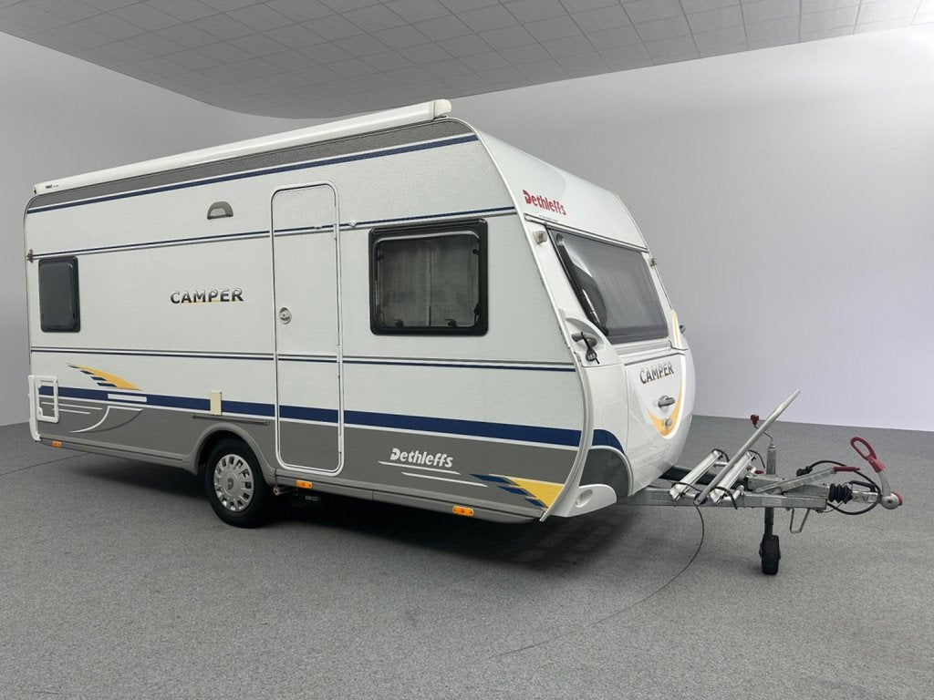 Dethleffs Camper 450 DB Cassetteluifel Mover Fietsendragers, Rondzit, Bedrijf, Lengtebed, Reservewiel