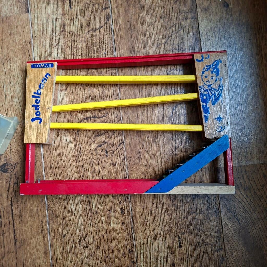 Vintage houten Jodelbaan knikkerbaan – Homas – jaren 50/60, Antiek en Kunst, Antiek | Speelgoed, Ophalen of Verzenden