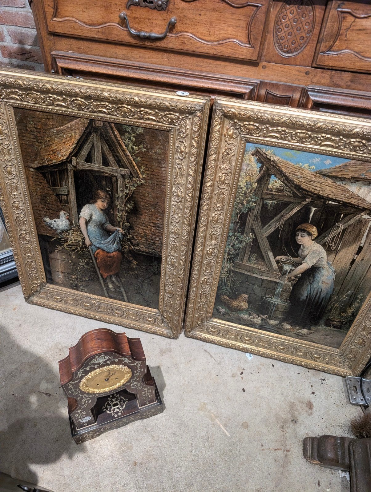 oud schilderij oleografie. 60x80. €135, Ophalen
