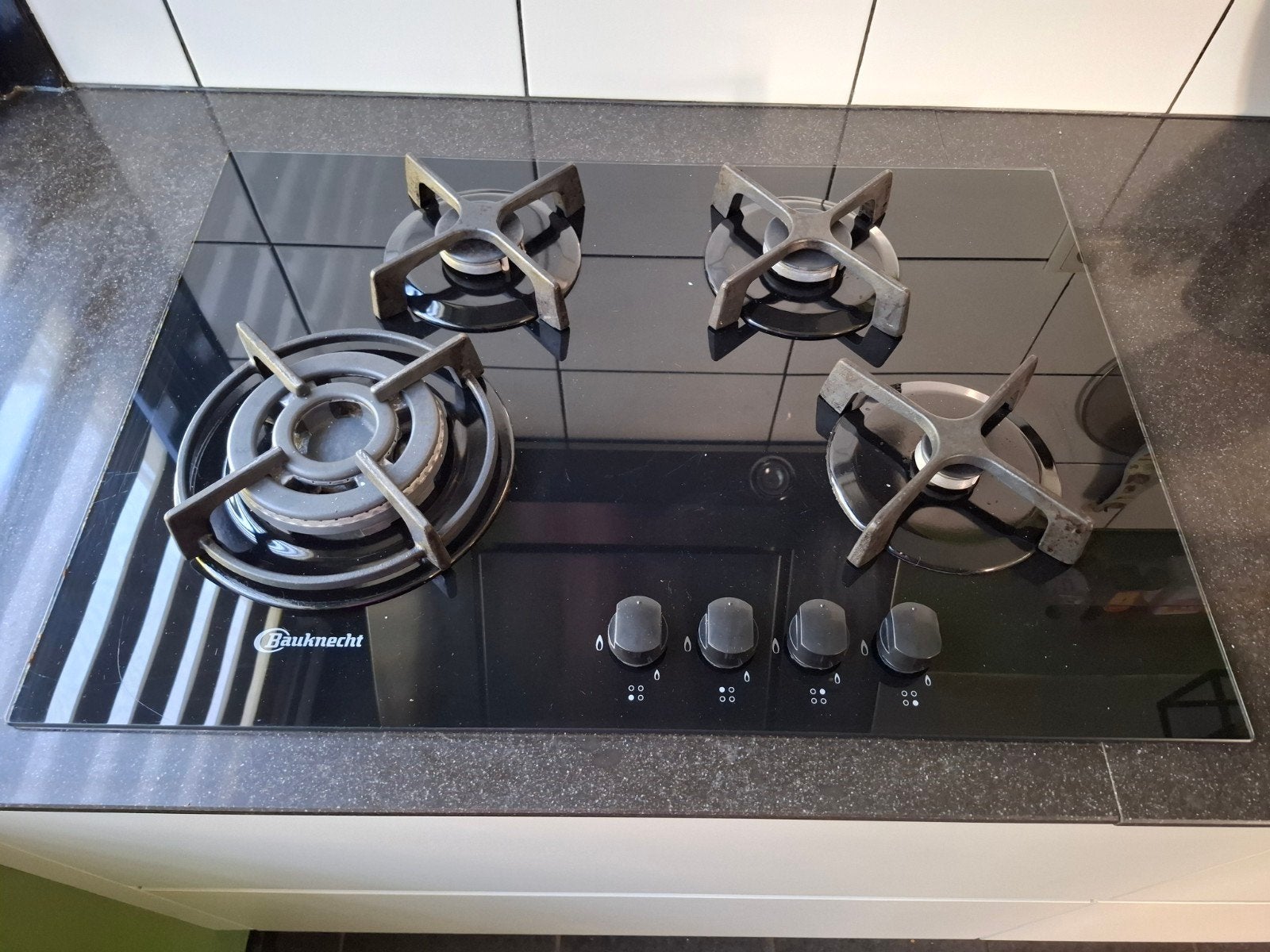 keurige Bauknecht gas kookplaat met electrische ontsteking, Witgoed en Apparatuur, Ophalen, Inbouw, Gas, 4 kookzones
