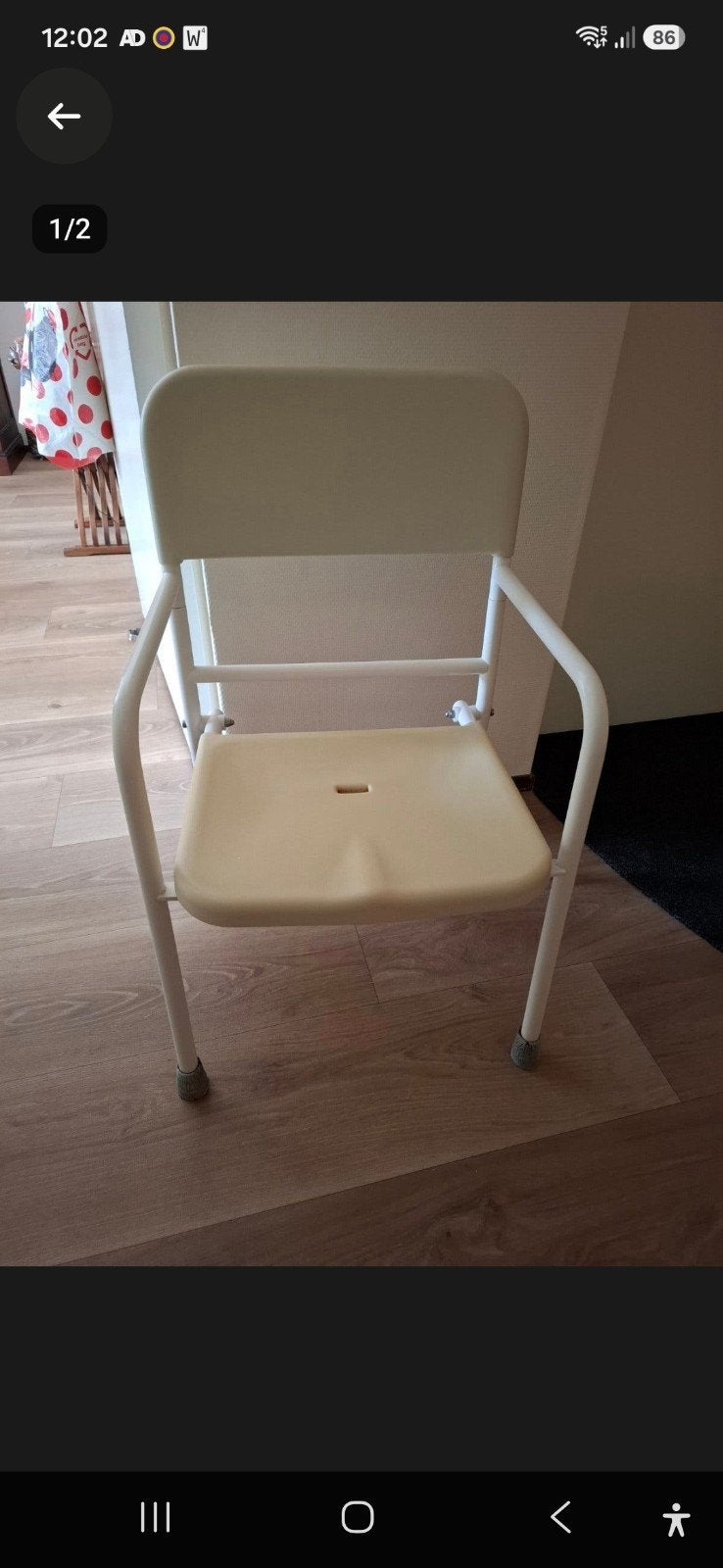 Inklapbare douchestoel, Diversen, Ophalen
