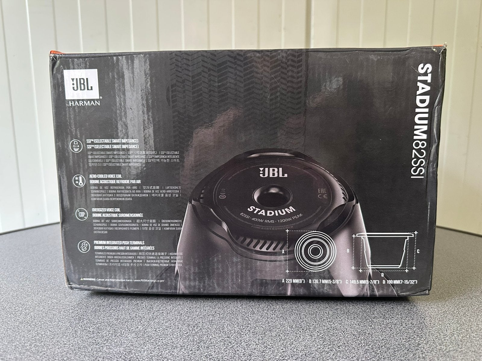 JBL Stadium 82SSI 8-inch (20 cm) High-Performance Subwoofer, Ophalen of Verzenden, Zo goed als nieuw