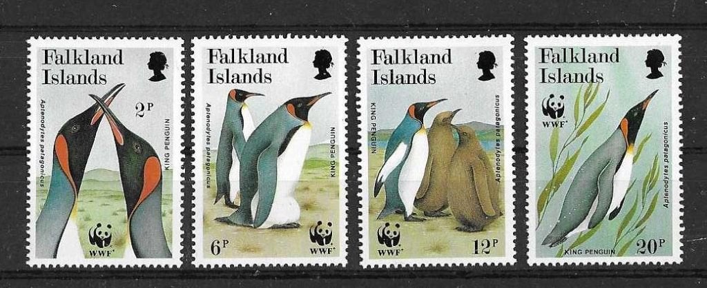Falklandeilanden Michel 538-541 postfris WNF, PINGUÏNS, Ophalen of Verzenden, Postfris