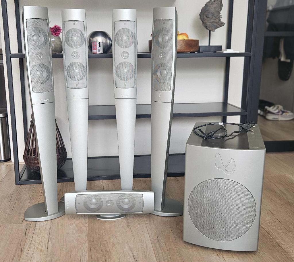 Infinity Oreus Home Cinema System 5.1, Gebruikt, 60 tot 120 watt, Complete surroundset, Ophalen