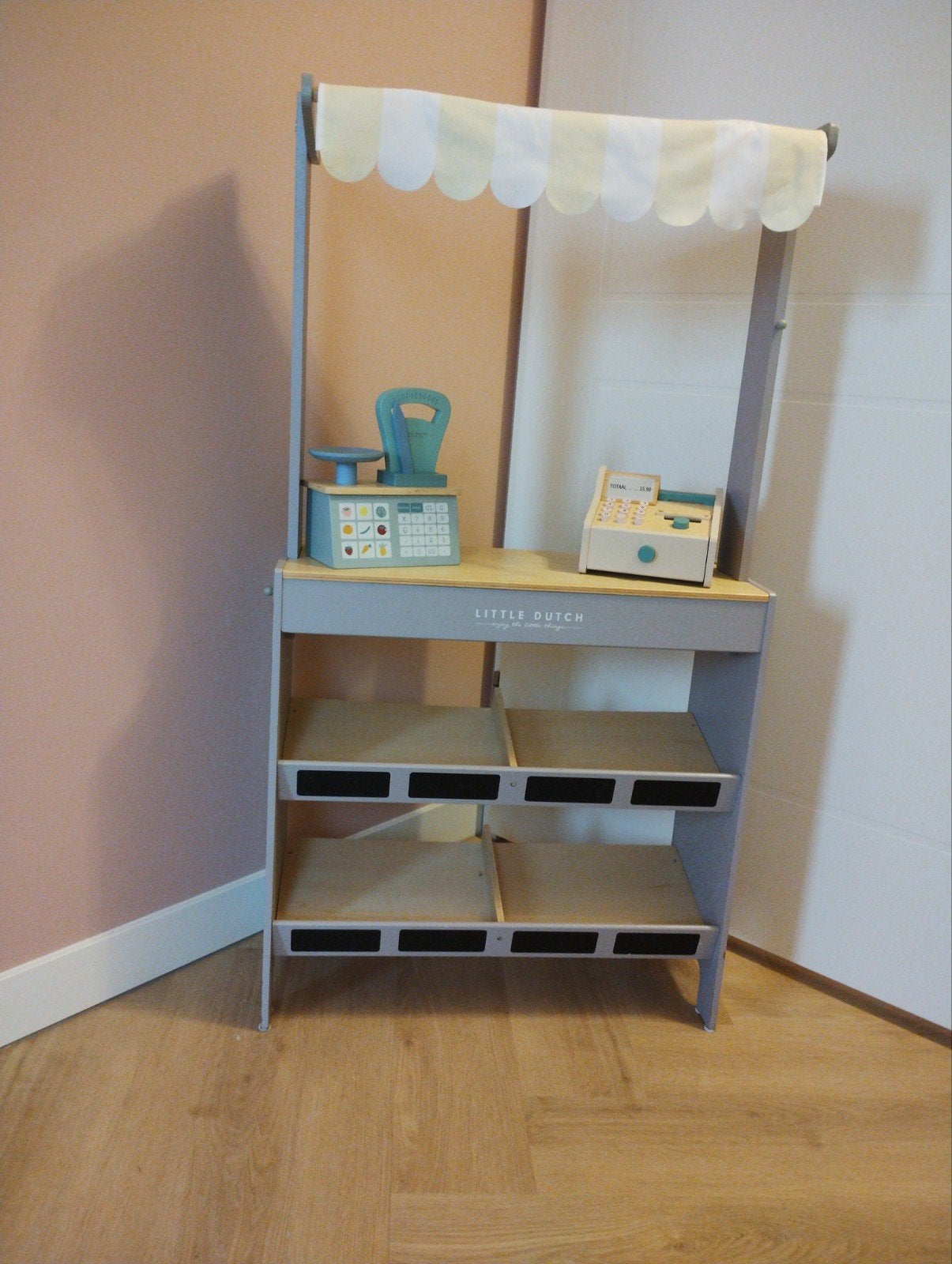 Little Dutch Houten Marktkraam met Accessoires, Ophalen, Zo goed als nieuw, Jongen of Meisje